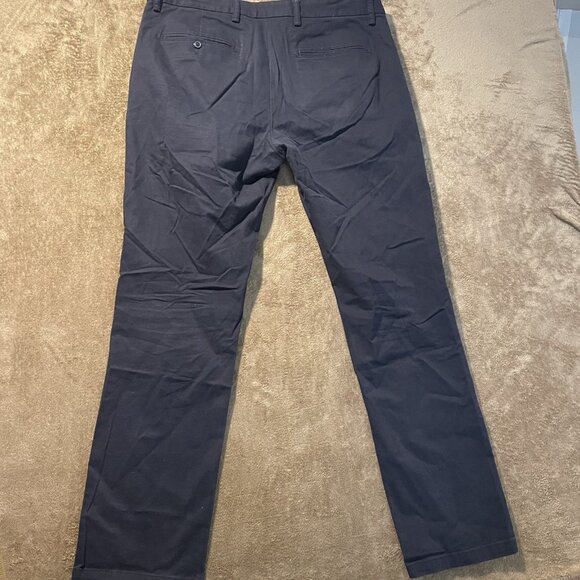 Old Navy Pants Men's 34x32 Ultra Slim Navy Blue Chino Flat Front Casual Straight - Picture 4 of 7